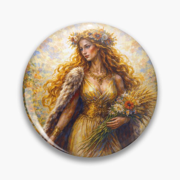 Item preview, Freya with cats – Warrior Goddess of Norse Mythology Painting designed and sold by GalleryKauffeld.