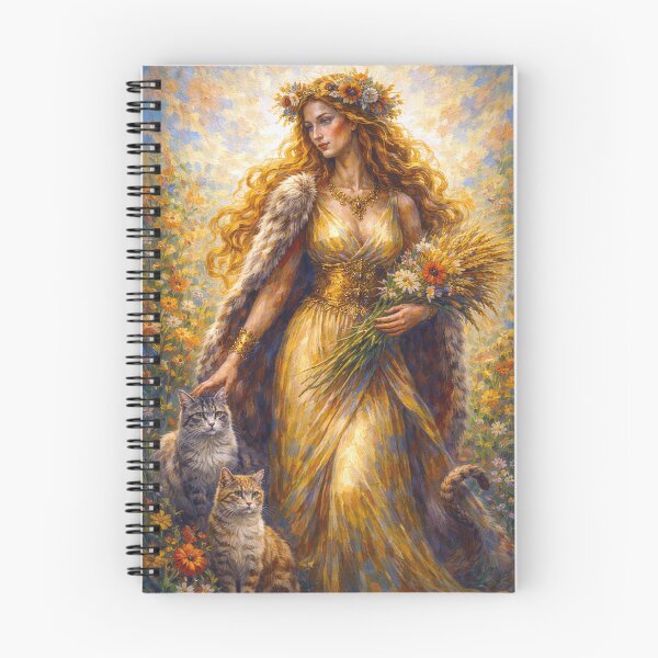 Item preview, Freya with cats – Warrior Goddess of Norse Mythology Painting designed and sold by GalleryKauffeld.