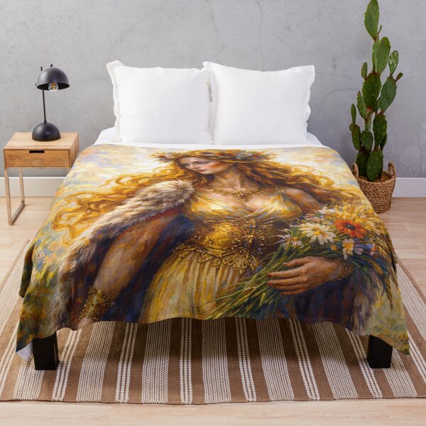 Item preview, Freya with cats – Warrior Goddess of Norse Mythology Painting designed and sold by GalleryKauffeld.