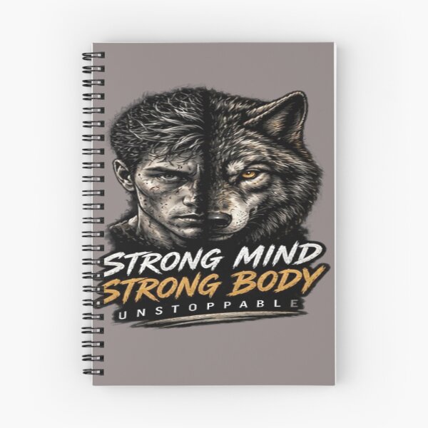 Item preview, Strong Mind Strong Body - Wolf Fitness Motivation designed and sold by FABIOLA1970.