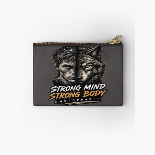 Item preview, Strong Mind Strong Body - Wolf Fitness Motivation designed and sold by FABIOLA1970.