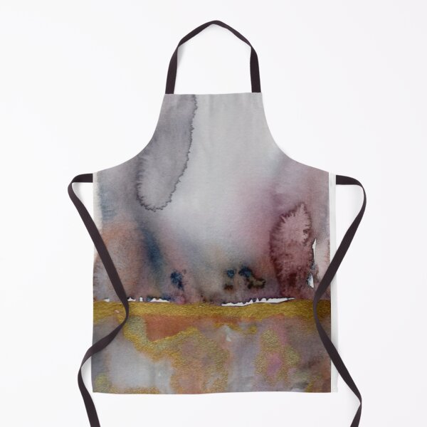 Aperçu de l'œuvre Deux Présences, Gris Rose et Or Aquarelle Abstraite créée et vendue par ArithraStudio.