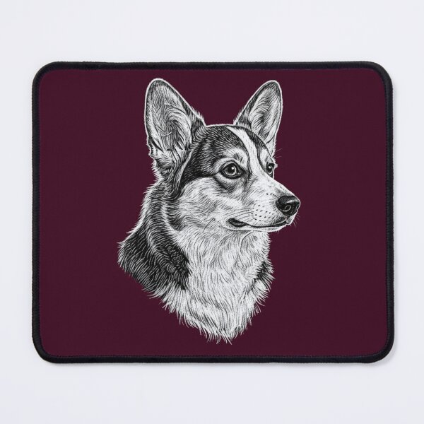 Item preview, Welsh Corgi Dog Breed Chalk Sketch Portrait designed and sold by Exquisite Design Studio „Paculówka”.