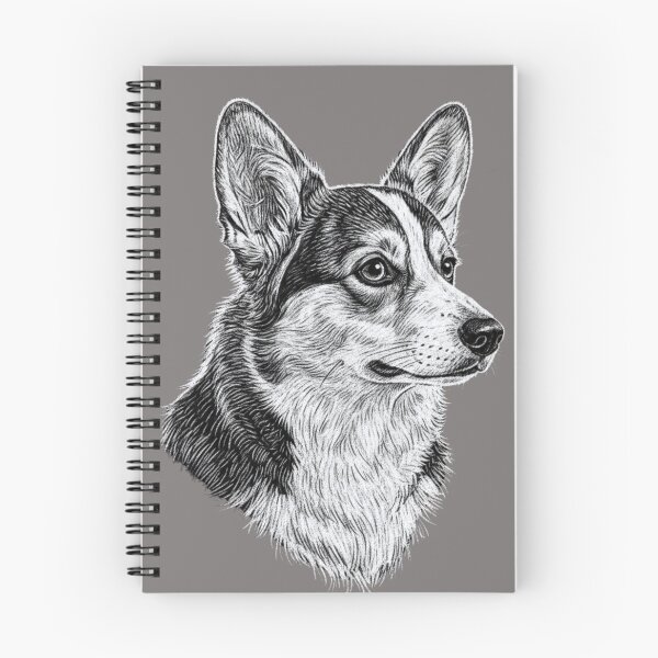 Item preview, Welsh Corgi Dog Breed Chalk Sketch Portrait designed and sold by Exquisite Design Studio „Paculówka”.