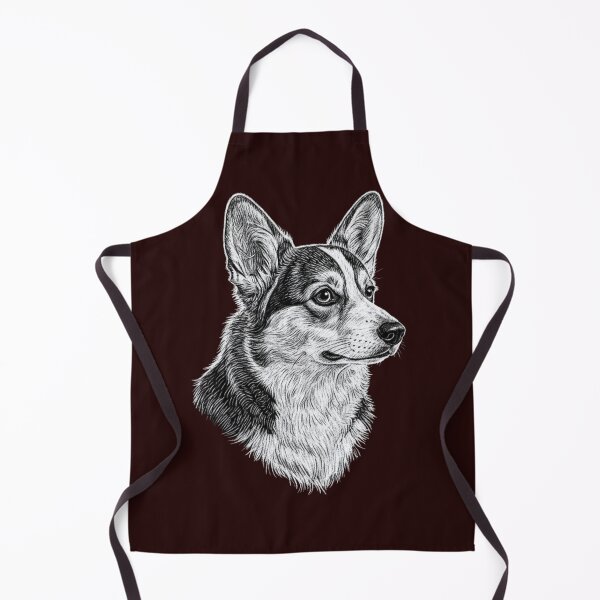 Item preview, Welsh Corgi Dog Breed Chalk Sketch Portrait designed and sold by Exquisite Design Studio „Paculówka”.