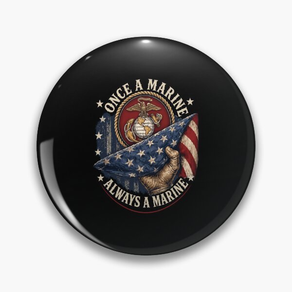 Item preview, Once A Marine AlwaysA Marine American Flag Eagle Globe Anchor designed and sold by Noctivyra.