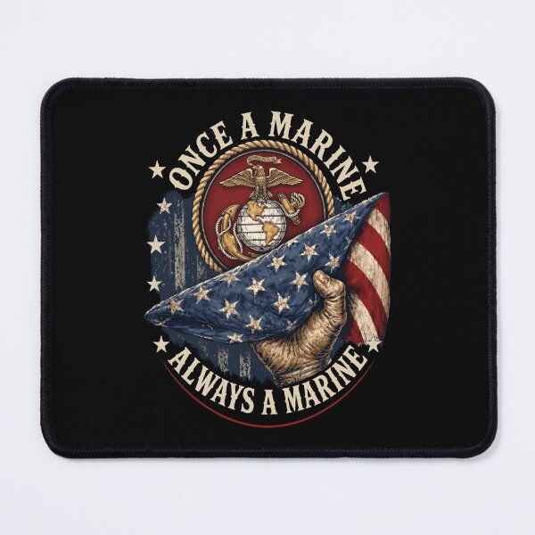 Item preview, Once A Marine AlwaysA Marine American Flag Eagle Globe Anchor designed and sold by Noctivyra.