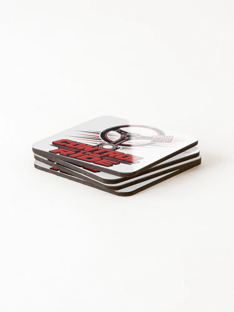 Thumbnail 4 of 5, Coasters (Set of 4), Control The Ride Car Racing Design designed and sold by WearTheVibe Store.