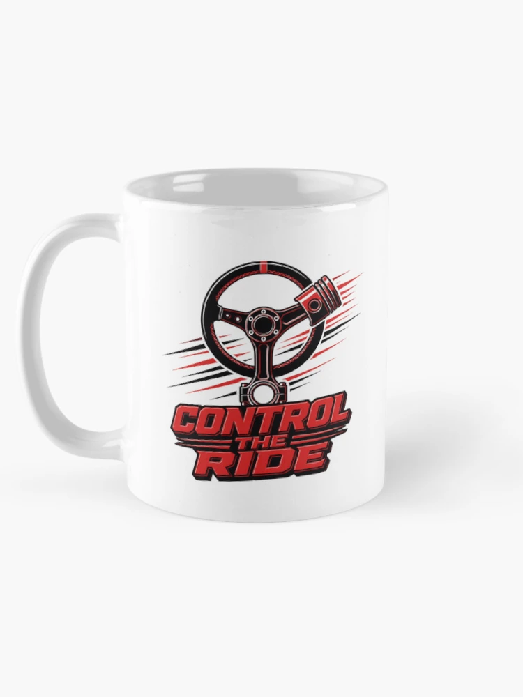 Thumbnail 5 of 6, Coffee Mug, Control The Ride Car Racing Design designed and sold by WearTheVibe Store.