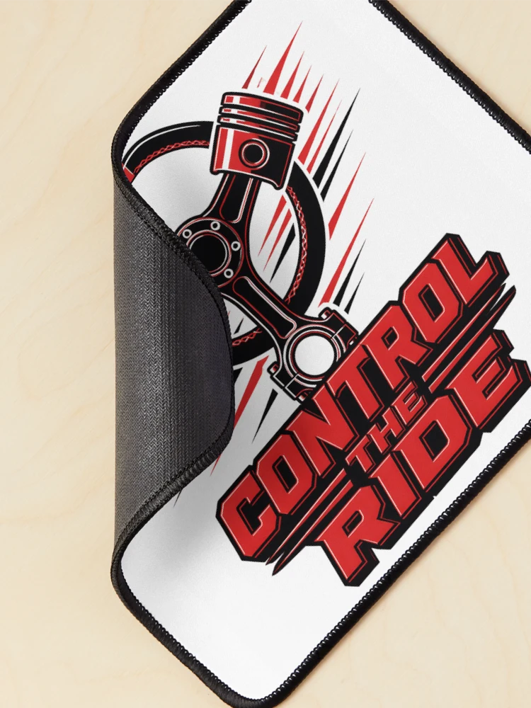 Thumbnail 2 of 5, Mouse Pad, Control The Ride Car Racing Design designed and sold by WearTheVibe Store.
