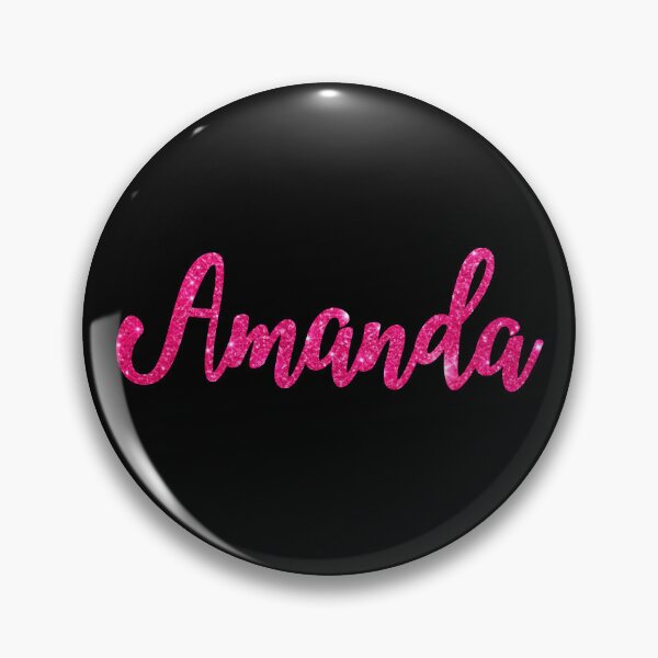 Item preview, Amanda Hot Pink Sparkly Personalised Name Design designed and sold by CamilasPrints.
