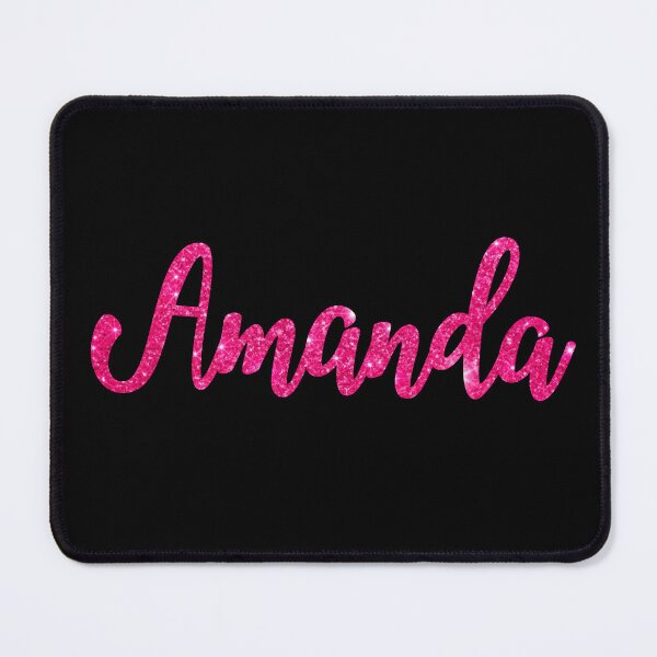 Item preview, Amanda Hot Pink Sparkly Personalised Name Design designed and sold by CamilasPrints.