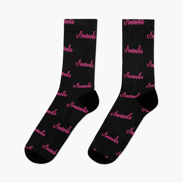 Item preview, Amanda Hot Pink Sparkly Personalised Name Design designed and sold by CamilasPrints.