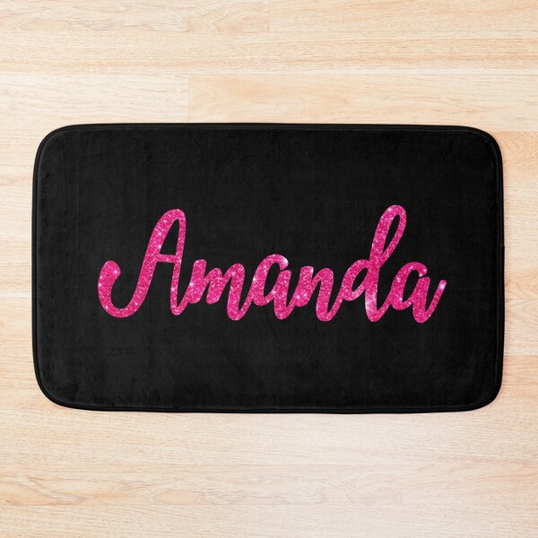 Item preview, Amanda Hot Pink Sparkly Personalised Name Design designed and sold by CamilasPrints.