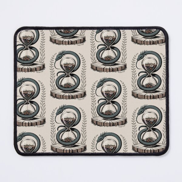 Item preview, Serpent and Hourglass Tempus Fugit Illustration designed and sold by NuvoraNest.