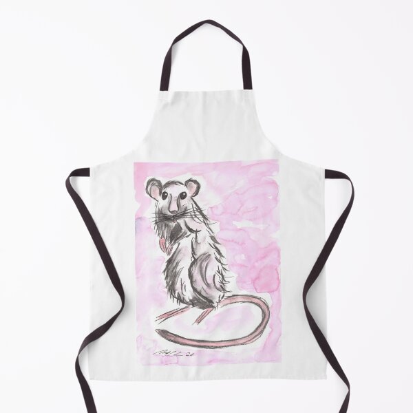 Item preview, Rat Queen, Charcoal & Pink Watercolour designed and sold by Anke‘s Bazaar.