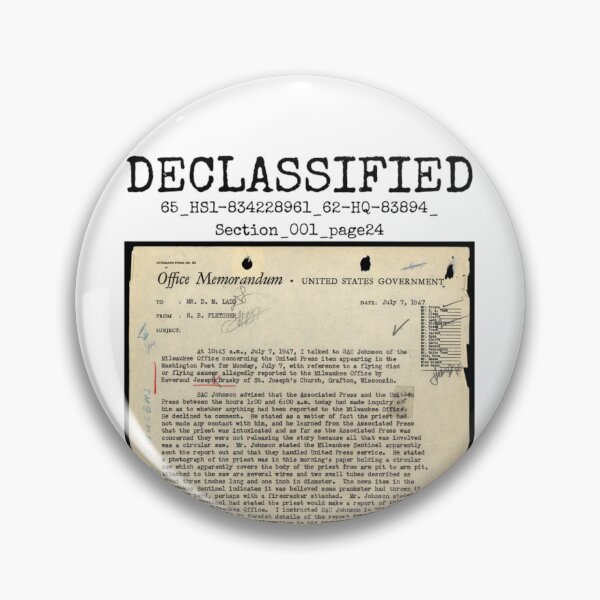 Item preview, UFO DECLASSIFIED 65_HS1-834228961_62-HQ-83894_ Section_001_page24 designed and sold by CG17s.