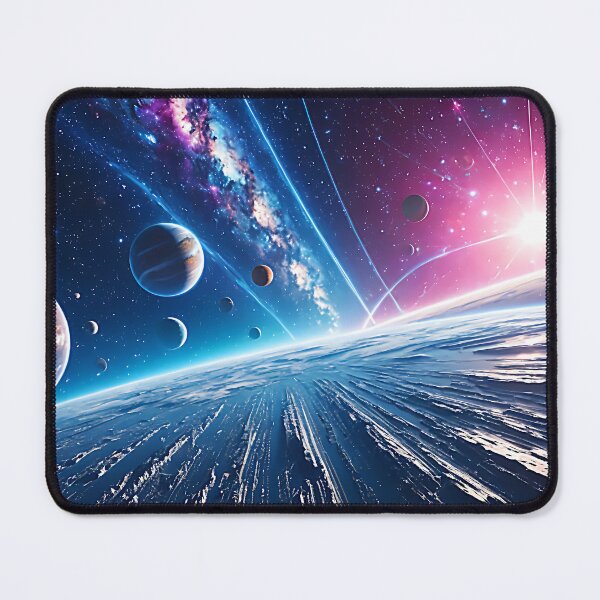 Item preview, Planetary Burst Horizon - Cosmic Speed Galaxy Desk Mat designed and sold by CuteSlothWorld.