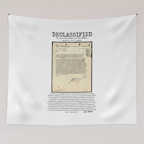 Item preview, UFO DECLASSIFIED 65_HS1-834228961_62-HQ-83894_ Section_001_page24 designed and sold by CG17s.