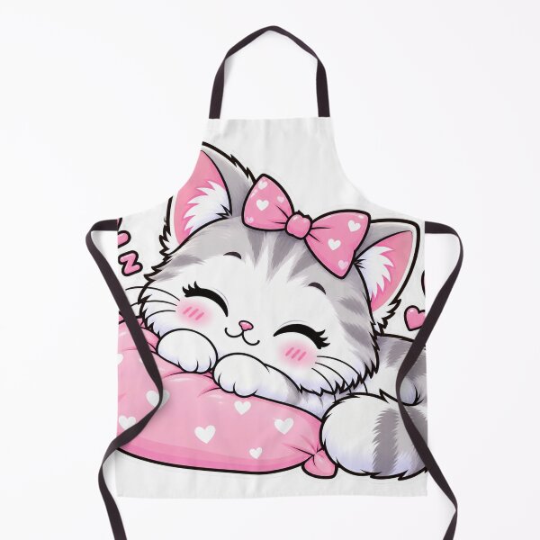 Item preview, Sleepy Tabby Cat with Heart Pillow – Cute Kawaii Kitten Valentine Sticker designed and sold by ghatwalsachin.