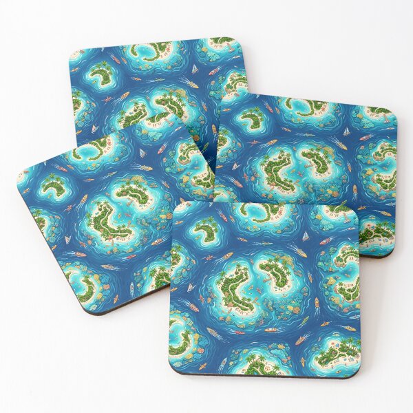 Item preview, Tropical Island Hopping Paradise Pattern designed and sold by DailyVines.