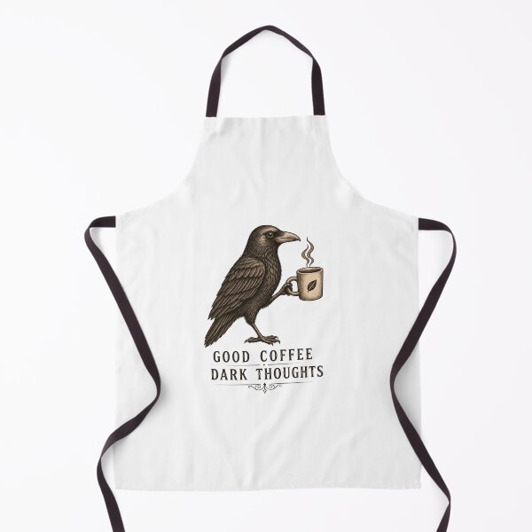 Item preview, Good Coffee Dark Thoughts Raven Coffee Gothic Vintage Design designed and sold by wecrea.