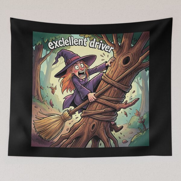 Item preview, A witch on a broomstick. An excellent driver. designed and sold by MagelliShop.