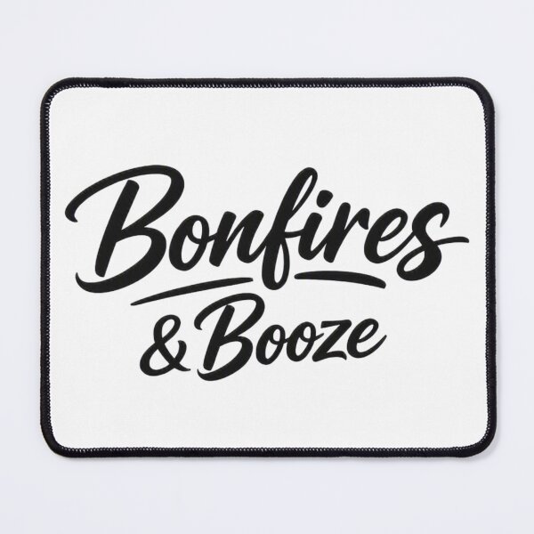 Item preview, Bonfires & Booze – Modern Brush Script Design designed and sold by GabeMountainArt.