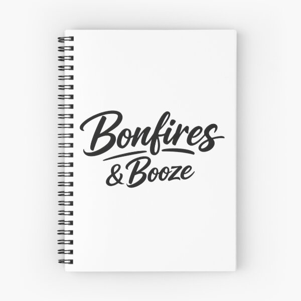Item preview, Bonfires & Booze – Modern Brush Script Design designed and sold by GabeMountainArt.