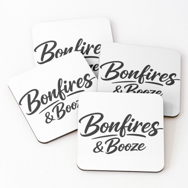 Item preview, Bonfires & Booze – Modern Brush Script Design designed and sold by GabeMountainArt.