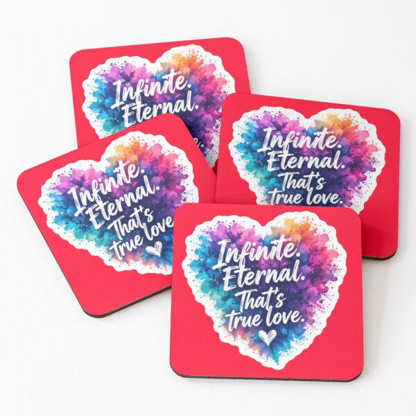 Item preview, Infinite Eternal That's True Love Colorful Watercolor Heart Sticker designed and sold by Scro-Ciob-Shop.