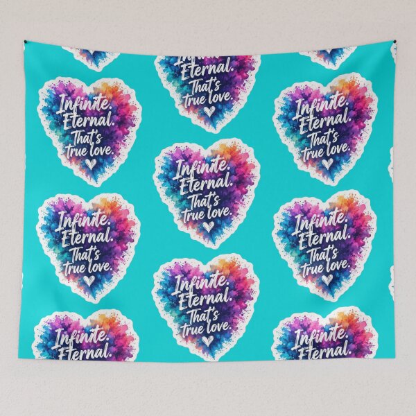 Item preview, Infinite Eternal That's True Love Colorful Watercolor Heart Sticker designed and sold by Scro-Ciob-Shop.