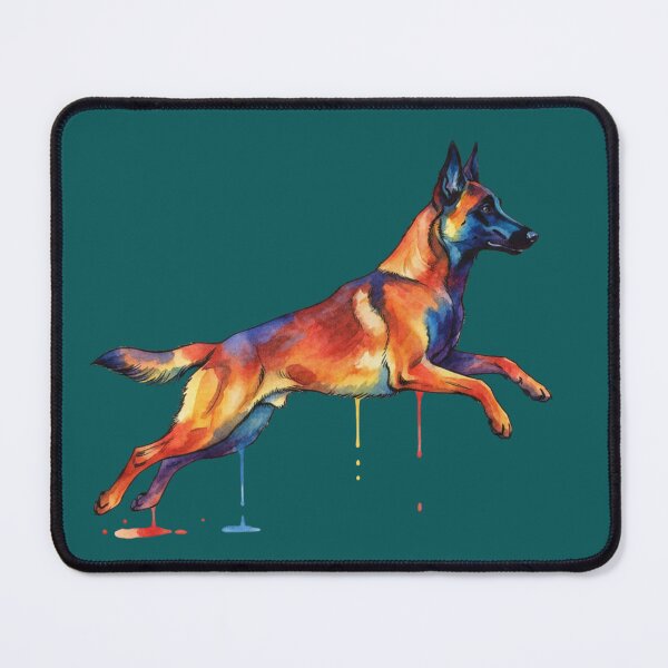 Item preview, Belgian Malinois Dog Watercolor Painting Illustration designed and sold by Exquisite Design Studio „Paculówka”.