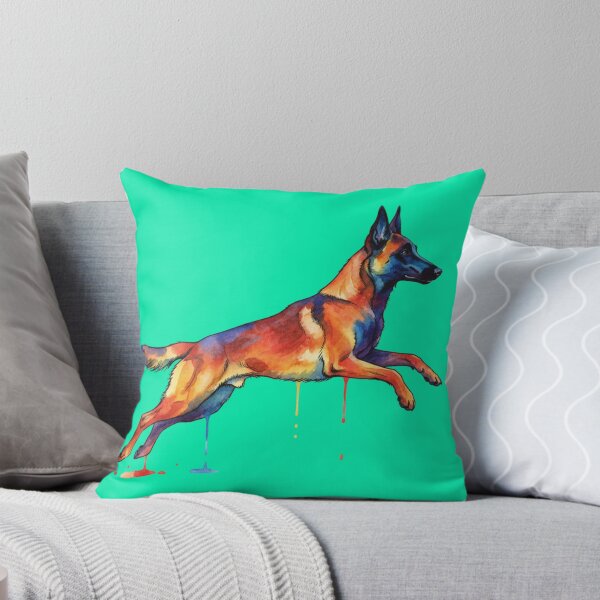 Item preview, Belgian Malinois Dog Watercolor Painting Illustration designed and sold by Exquisite Design Studio „Paculówka”.