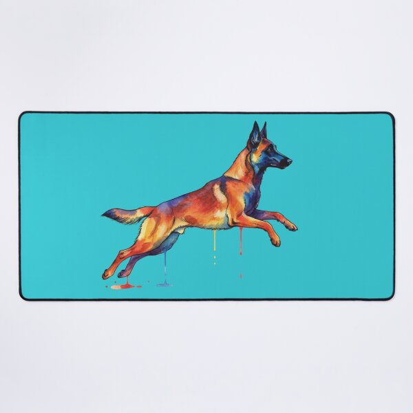 Item preview, Belgian Malinois Dog Watercolor Painting Illustration designed and sold by Exquisite Design Studio „Paculówka”.