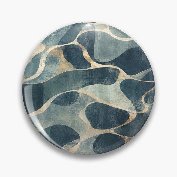Item preview, Abstract Teal and Gold Fluid Wave Seamless Pattern designed and sold by QCena.