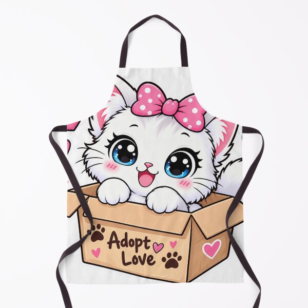 Item preview, Cute Adopt Love Kitten in Box – Kawaii Rescue Cat Heart Sticker designed and sold by ghatwalsachin.
