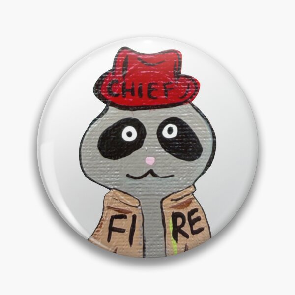 Item preview, Firefighter Raccoon designed and sold by youngandcrafty.