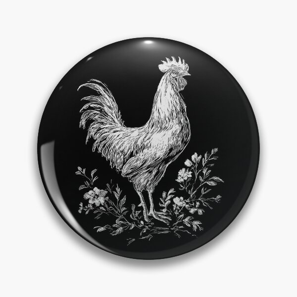 Item preview, Vintage Rooster Botanical Line Art designed and sold by GoodOldPrints4.