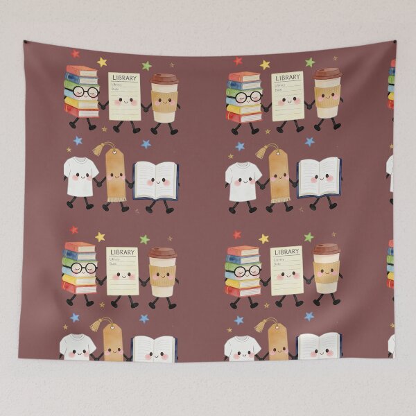 Item preview, Cute Book Stack Library Card Coffee  designed and sold by MOCH- ART.