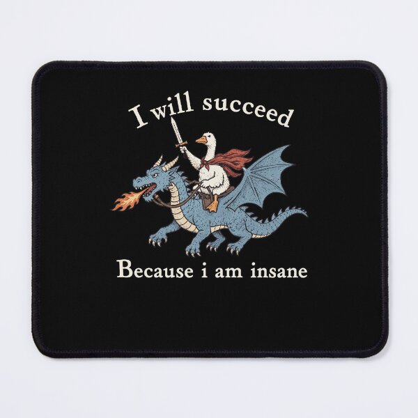 Item preview, Determined Goose Riding Dragon Humor designed and sold by DarylPope.