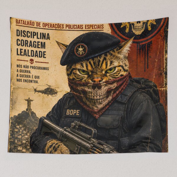 Item preview, Special Forces Cat Posters - Policia Militar do Brazil BOPE (BR) designed and sold by OPERATOR-7794.