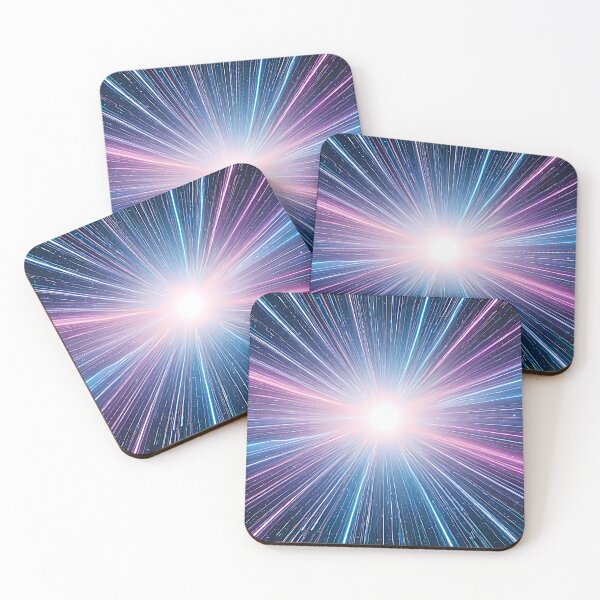 Item preview, Hyperspace Warp Speed - Cyberpunk Light Drive Desk Mat designed and sold by CuteSlothWorld.