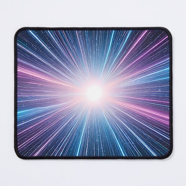 Item preview, Hyperspace Warp Speed - Cyberpunk Light Drive Desk Mat designed and sold by CuteSlothWorld.