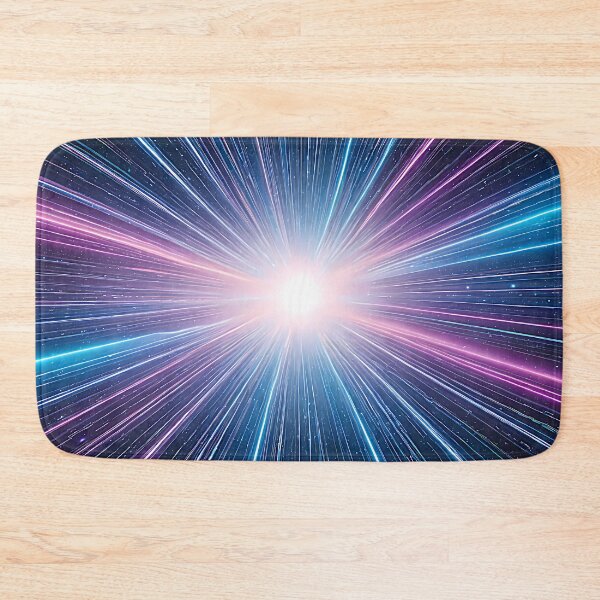 Item preview, Hyperspace Warp Speed - Cyberpunk Light Drive Desk Mat designed and sold by CuteSlothWorld.