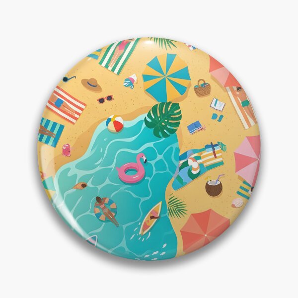 Item preview, Colorful Tropical Beach Vacation Pattern designed and sold by DailyVines.