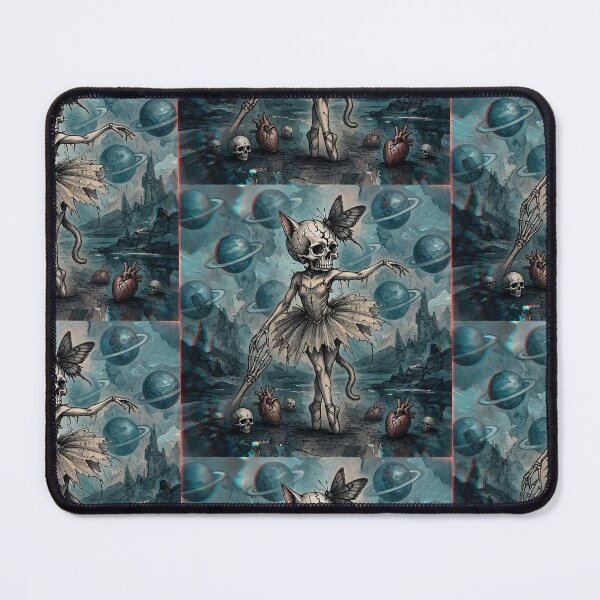 Item preview, Cat Skull Ballerina Gothic Surreal Neptune Dark Art designed and sold by LujziWorld.