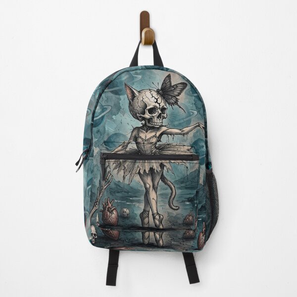 Item preview, Cat Skull Ballerina Gothic Surreal Neptune Dark Art designed and sold by LujziWorld.