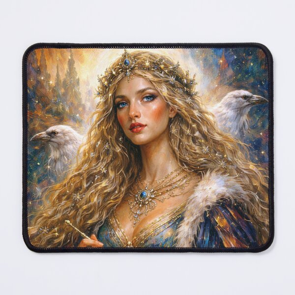 Item preview, Frigg – The Divine Queen of Norse Mythology Painting designed and sold by GalleryKauffeld.