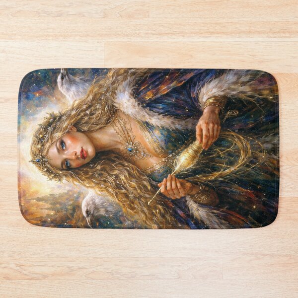 Item preview, Frigg – The Divine Queen of Norse Mythology Painting designed and sold by GalleryKauffeld.